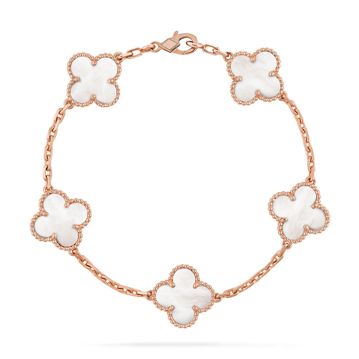 [⭐Veyra]CLOVER WHITE PEARL MOP 5 MOTIF BRACELET COLLECTION