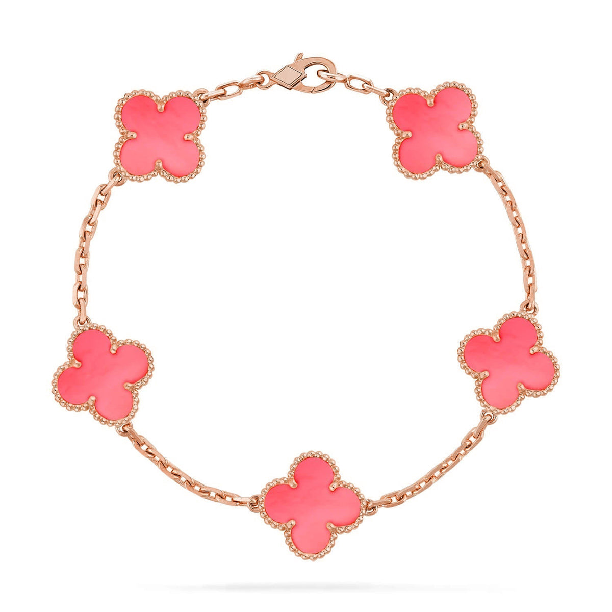 [⭐Veyra] CLOVER 5 MOTIFS  PINK MOP BRACELET COLLECTION