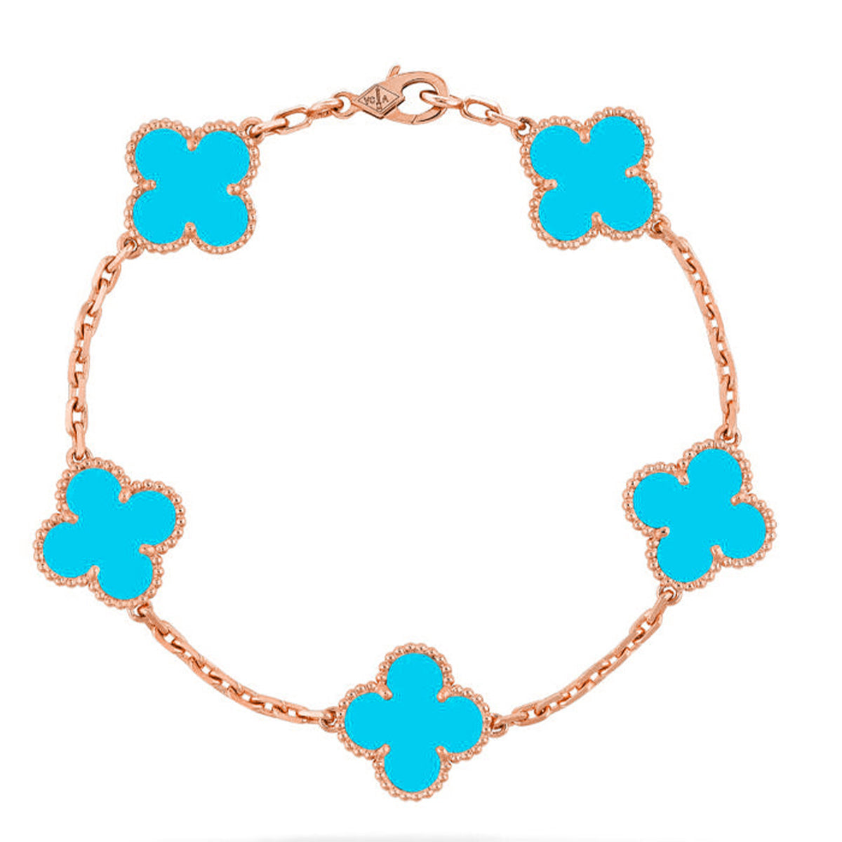 [⭐Veyra] CLOVER 5 MOTIF TURQUOISE BRACELET COLLECTION