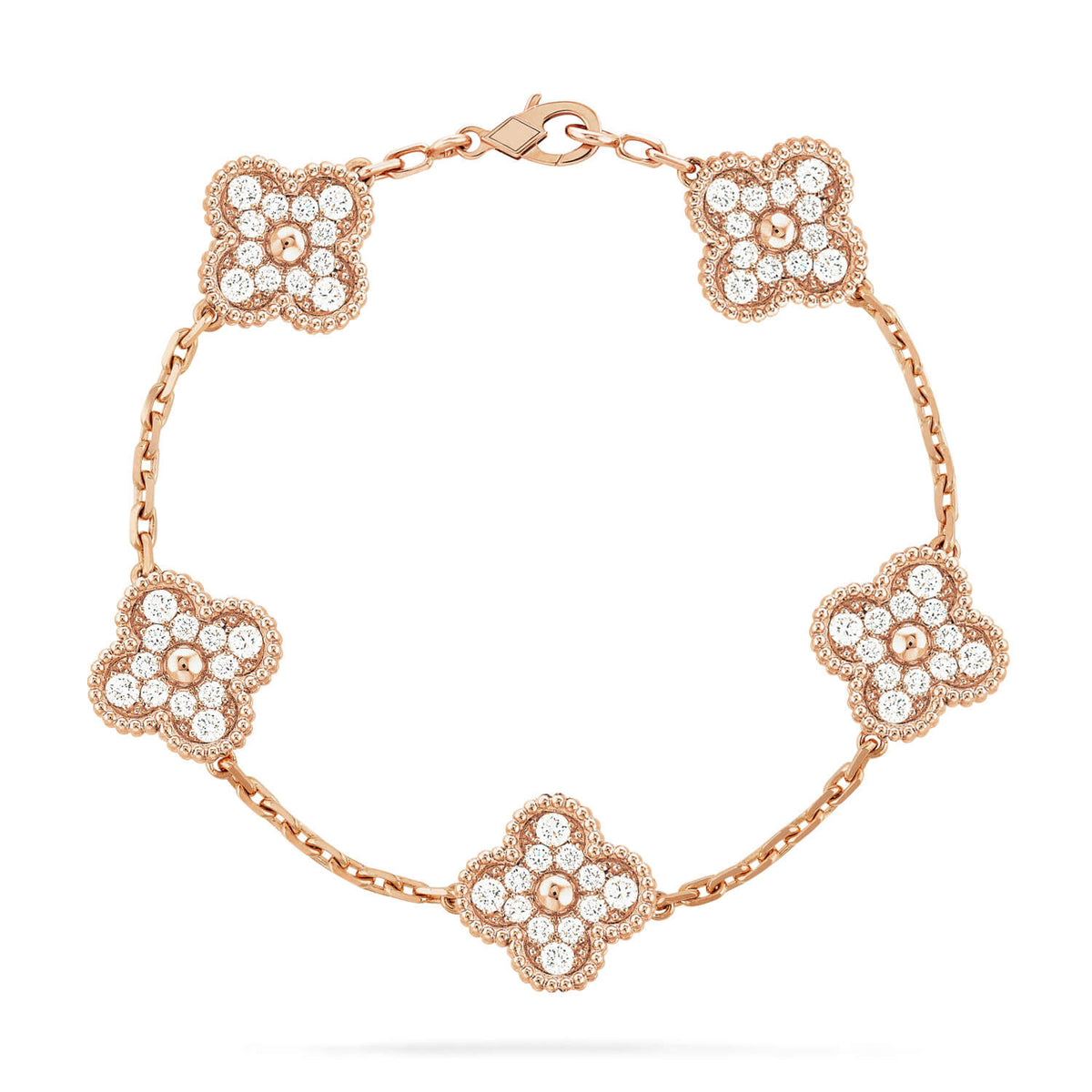 [⭐Veyra] CLOVER 5 MOTIF FULL DIAMOND BRACELET COLLECTION