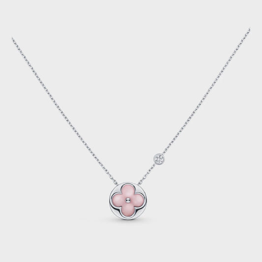 [⭐Veyra]SUN MOTIF PINK MOP SILVER BRACELET