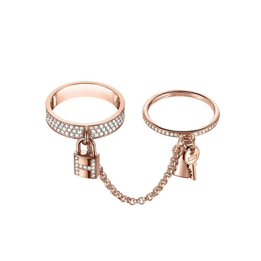 [⭐Veyra]HM KELLY CLOCHETTE DOUBLE RING IN  WITH DIAMONDS