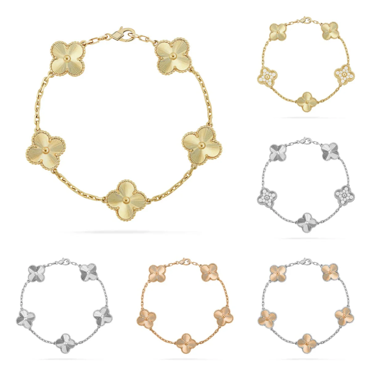 [⭐Veyra] CLOVER 5 MOTIF LASER BRACELET COLLECTION