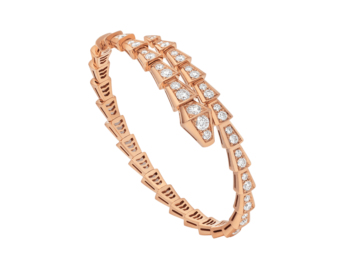 [⭐Veyra]SERPENTI BRACELET 6.8MM PINK GOLD DIAMOND