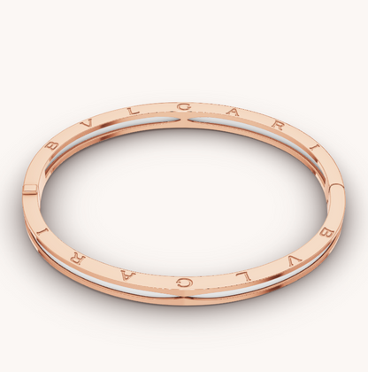 [⭐Veyra]ZERO 1 PINK GOLD WITH WHITE CERAMIC BRACELET