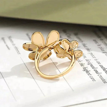 [⭐Veyra]CLOVER COMOS GOLD DIAMOND RING
