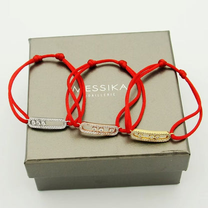 [⭐Veyra]Messika Care(s) pink cord pavé bracelet