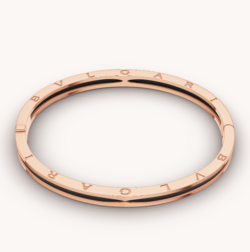 [⭐Veyra]ZERO 1 PINK GOLD WITH BLACK CERAMIC BRACELET