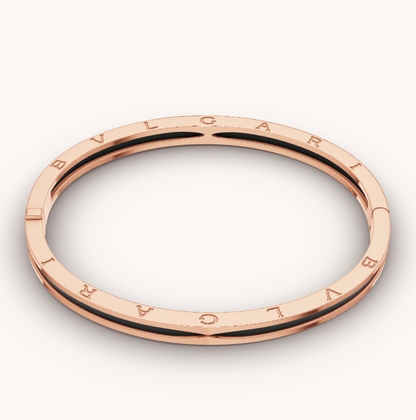 [⭐Veyra]ZERO 1 PINK GOLD WITH BLACK CERAMIC BRACELET