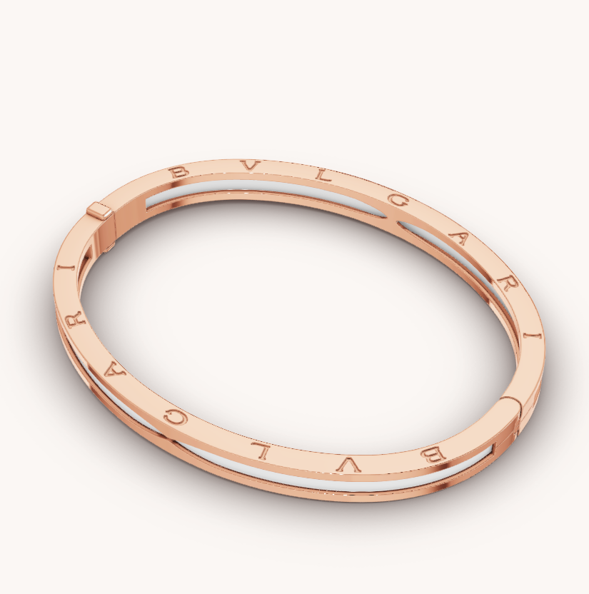 [⭐Veyra]ZERO 1 PINK GOLD WITH WHITE CERAMIC BRACELET