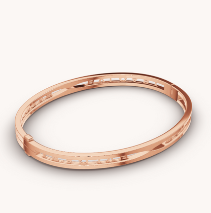 [⭐Veyra]ZERO 1 SPIRAL LOGO PINK GOLD BRACELET