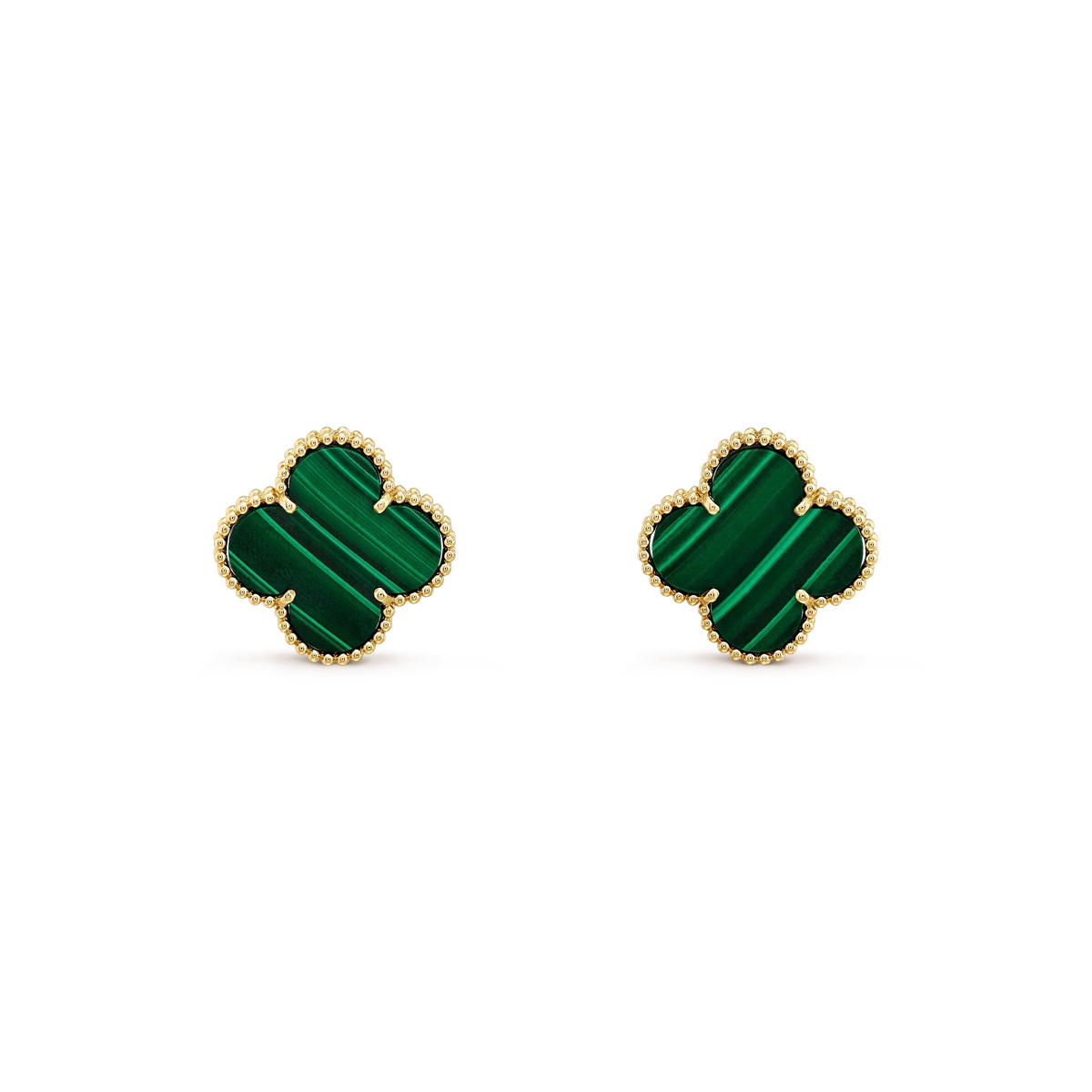 [⭐Veyra]CLOVER MINI 9.5MM MALACHITE  EARRINGS