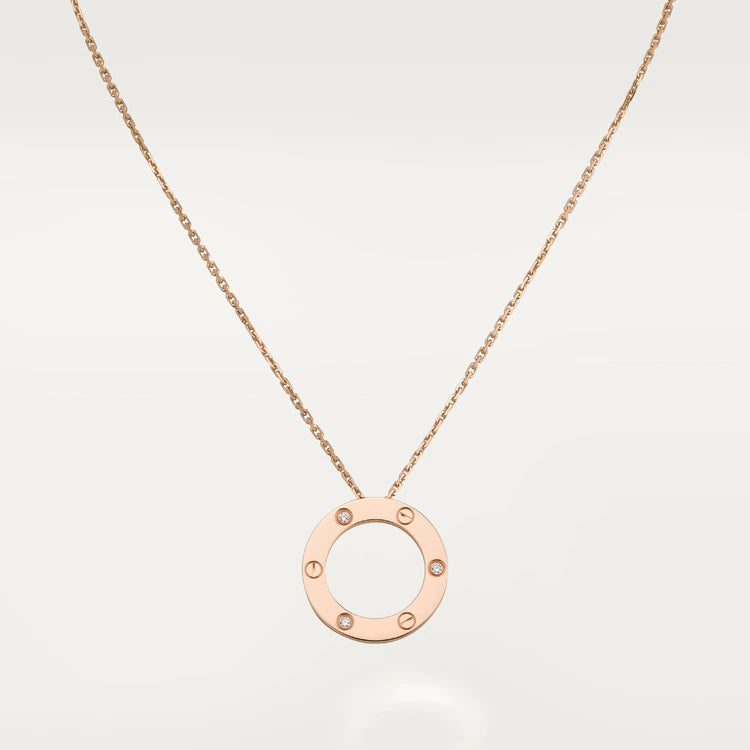 [⭐Veyra]LOVE NECKLACE 16MM 3 DIAMONDS