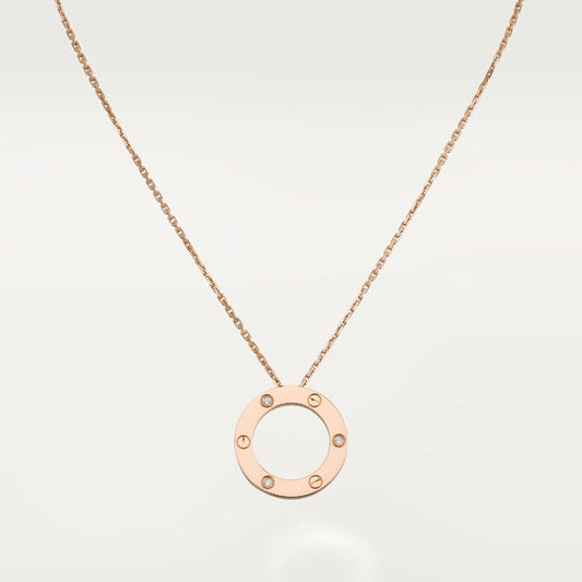[⭐Veyra]LOVE NECKLACE 16MM 3 DIAMONDS