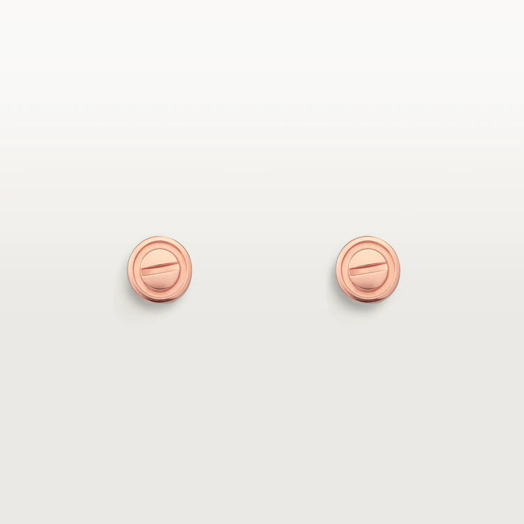 [⭐Veyra]LOVE EARRINGS PINK GOLD 10MM