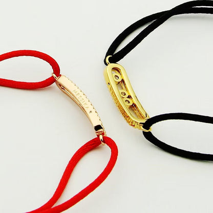 [⭐Veyra]Messika Care(s) pink cord pavé bracelet