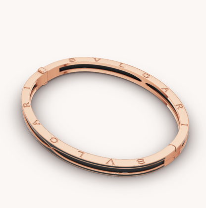 [⭐Veyra]ZERO 1 PINK GOLD WITH MATTE BLACK CERAMIC BRACELET