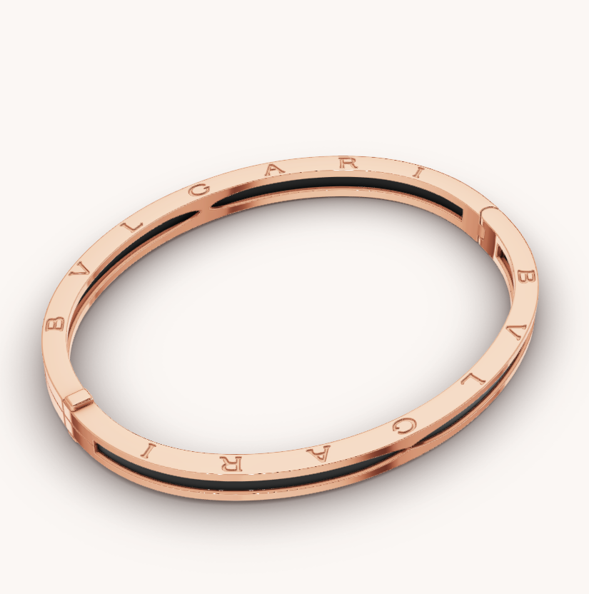 [⭐Veyra]ZERO 1 PINK GOLD WITH BLACK CERAMIC BRACELET