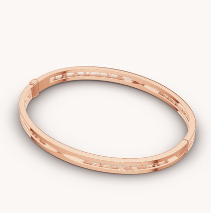 [⭐Veyra]ZERO 1 SPIRAL LOGO PINK GOLD BRACELET