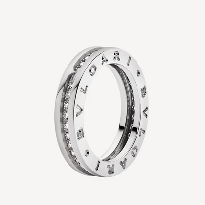 [⭐Veyra]ZERO 1 ONE-BAND PAVED DIAMONDS ON THE SPIRAL RING