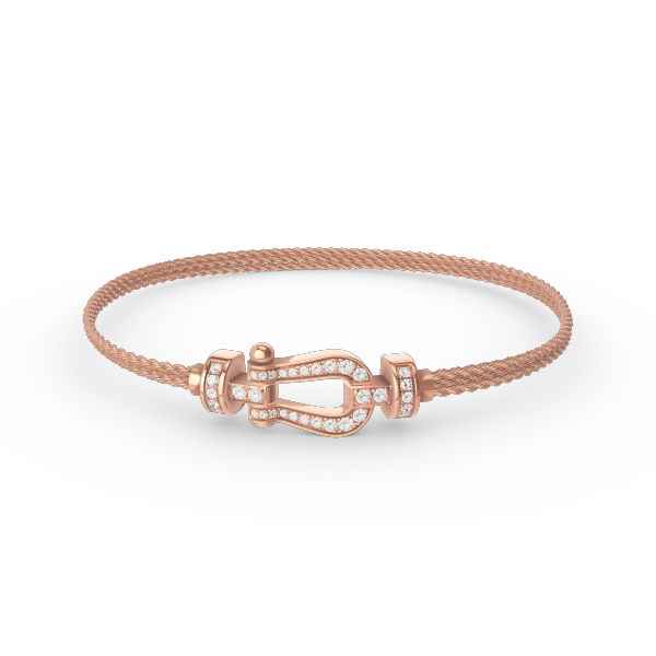 [⭐Veyra]FORCE SMALL HORSESHOE  DIAMOND CHAIN ROPE BRACELET