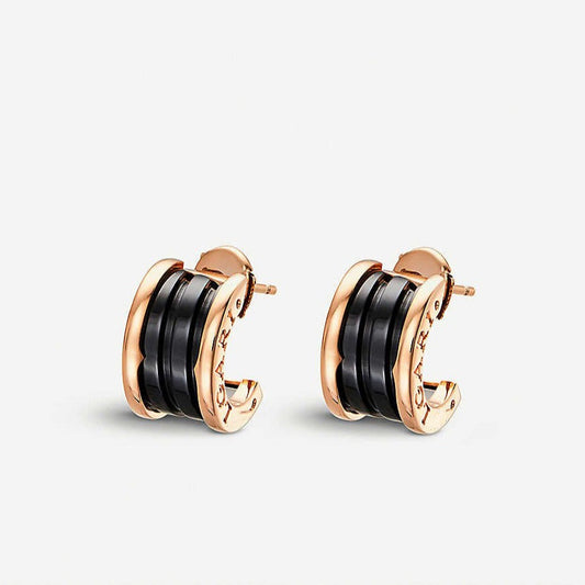 [⭐Veyra]ZERO 1 PINK GOLD CERAMIC EARRINGS