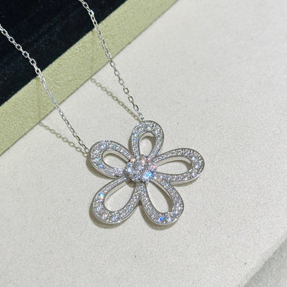 [⭐Veyra]FLOWERLACE NECKLACE FULL DIAMONDS