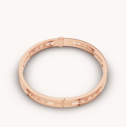 [⭐Veyra]ZERO 1 SPIRAL LOGO PINK GOLD BRACELET