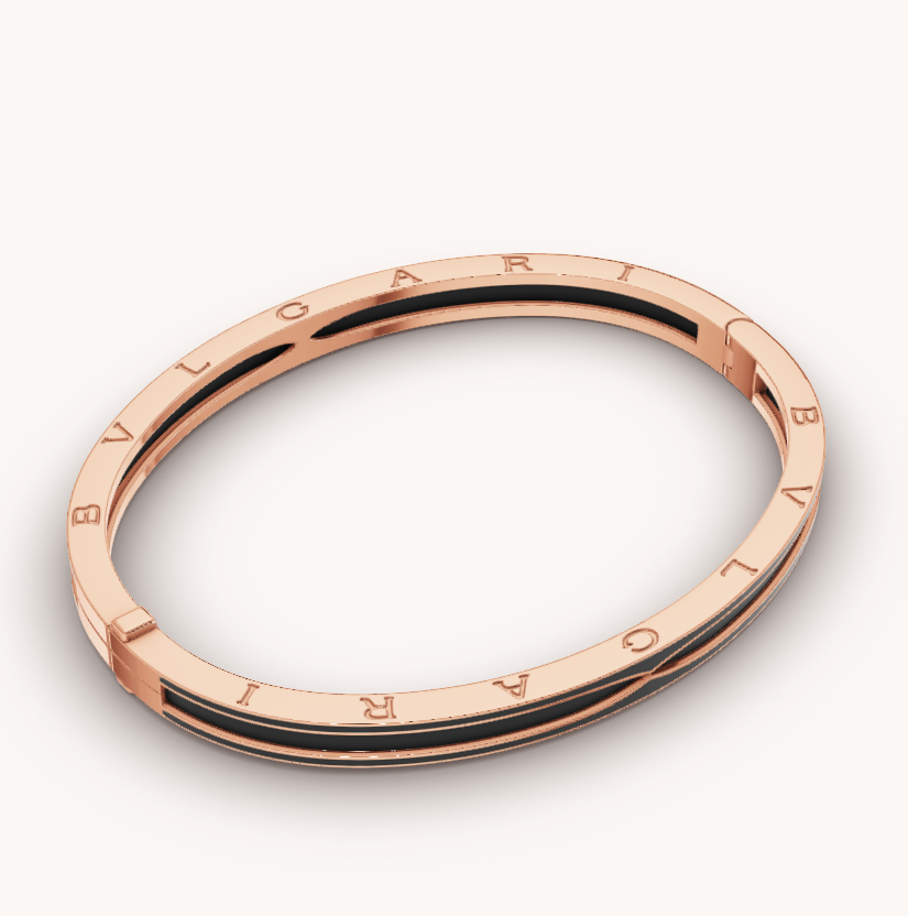 [⭐Veyra]ZERO 1 PINK GOLD WITH MATTE BLACK CERAMIC BRACELET