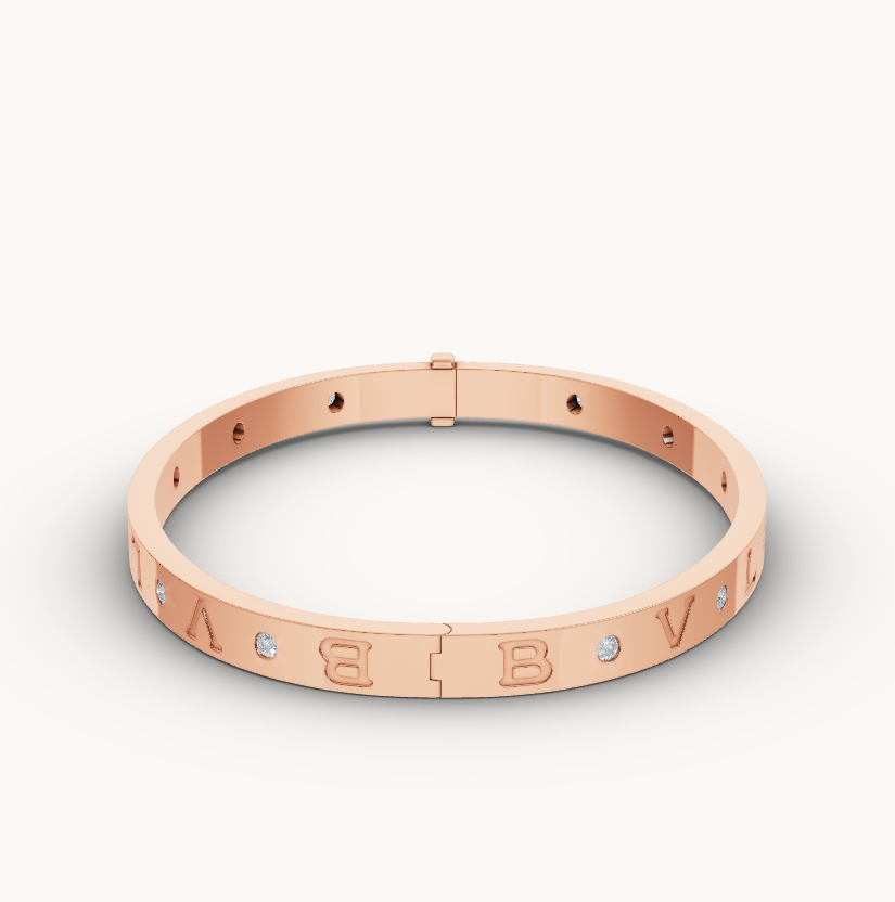 [⭐Veyra]ZERO 1 PINK GOLD 12 DIAMONDS BRACELET