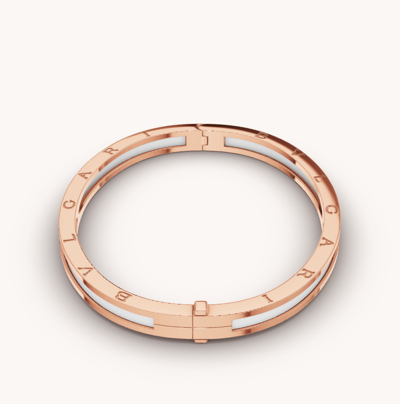 [⭐Veyra]ZERO 1 PINK GOLD WITH WHITE CERAMIC BRACELET