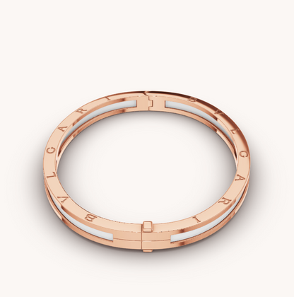 [⭐Veyra]ZERO 1 PINK GOLD WITH WHITE CERAMIC BRACELET