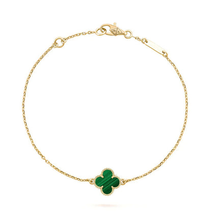 [⭐Veyra]CLOVER BRACELET MALACHITE 1 MOTIF