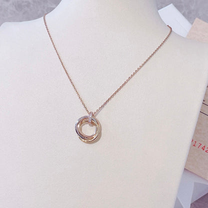 [⭐Veyra]TRINITY NECKLACE GOLD  DIAMONDS