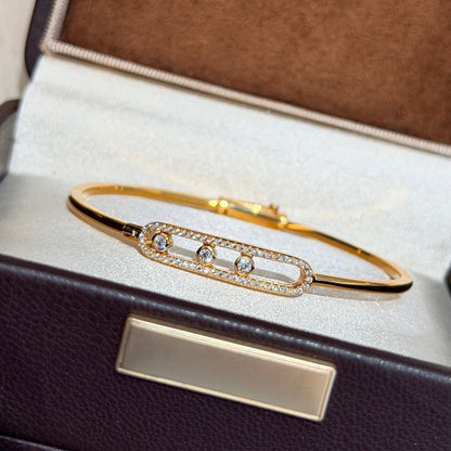 [⭐Veyra]Move Pavé Diamond Bangle Bracelet M