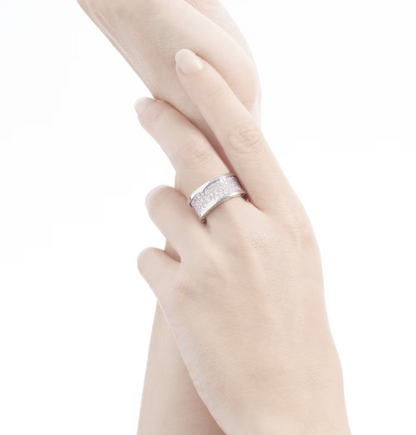 [⭐Veyra]ZERO 1 WITH PAVED DIAMONDS ON THE SPIRAL RING