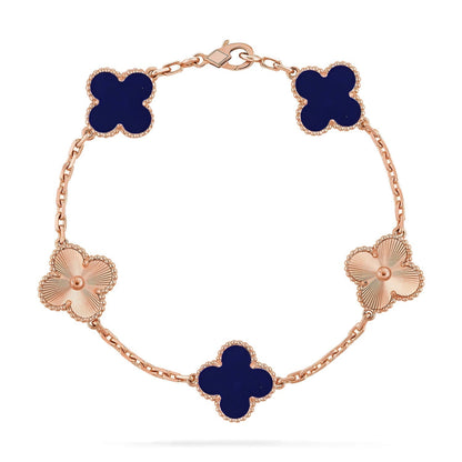 [⭐Veyra]CLOVER 5 MOTIF LAPIS LAZULI BRACELET COLLECTION