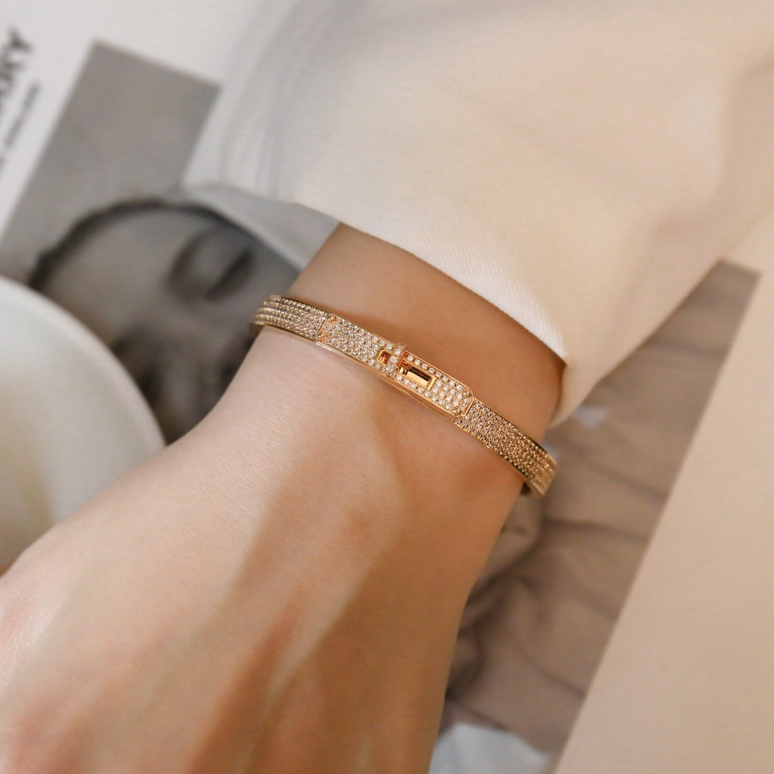 [⭐Veyra]KELLY BRACELET DIAMOND PAVED