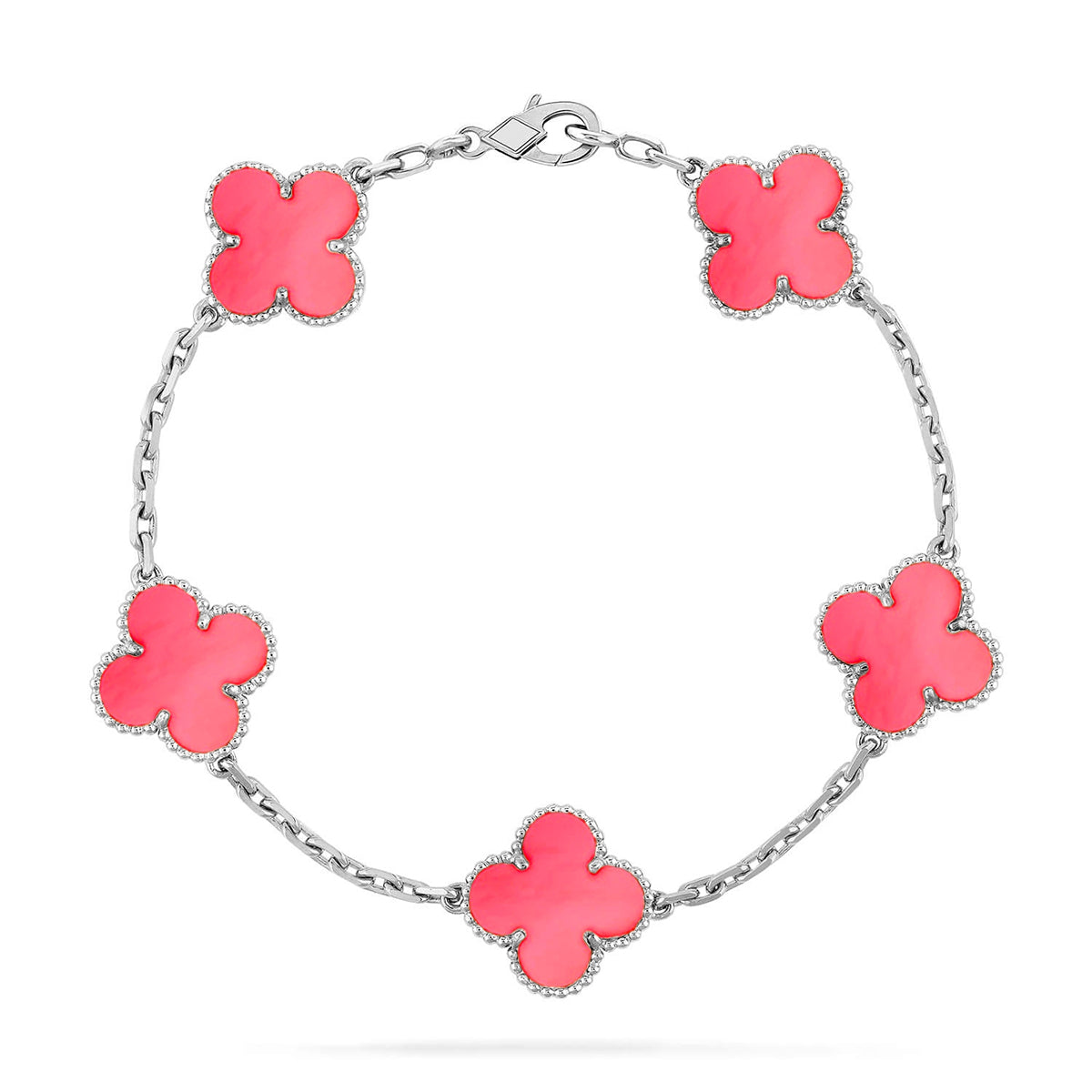 [⭐Veyra] CLOVER 5 MOTIFS  PINK MOP BRACELET COLLECTION