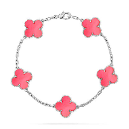 [⭐Veyra] CLOVER 5 MOTIFS  PINK MOP BRACELET COLLECTION