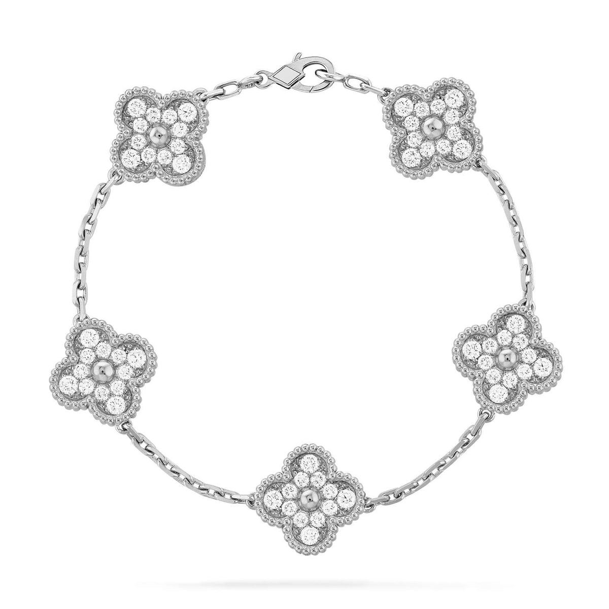[⭐Veyra] CLOVER 5 MOTIF FULL DIAMOND BRACELET COLLECTION