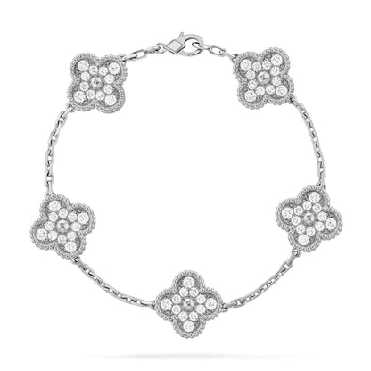 [⭐Veyra] CLOVER 5 MOTIF FULL DIAMOND BRACELET COLLECTION