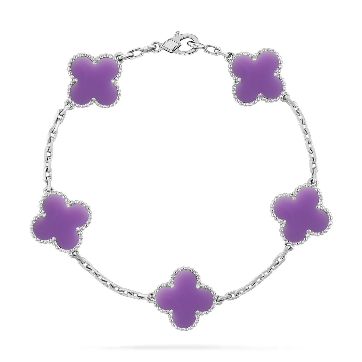 [⭐Veyra]CLOVER 5 MOTIF LIGHT PURPLE BRACELET COLLECTION