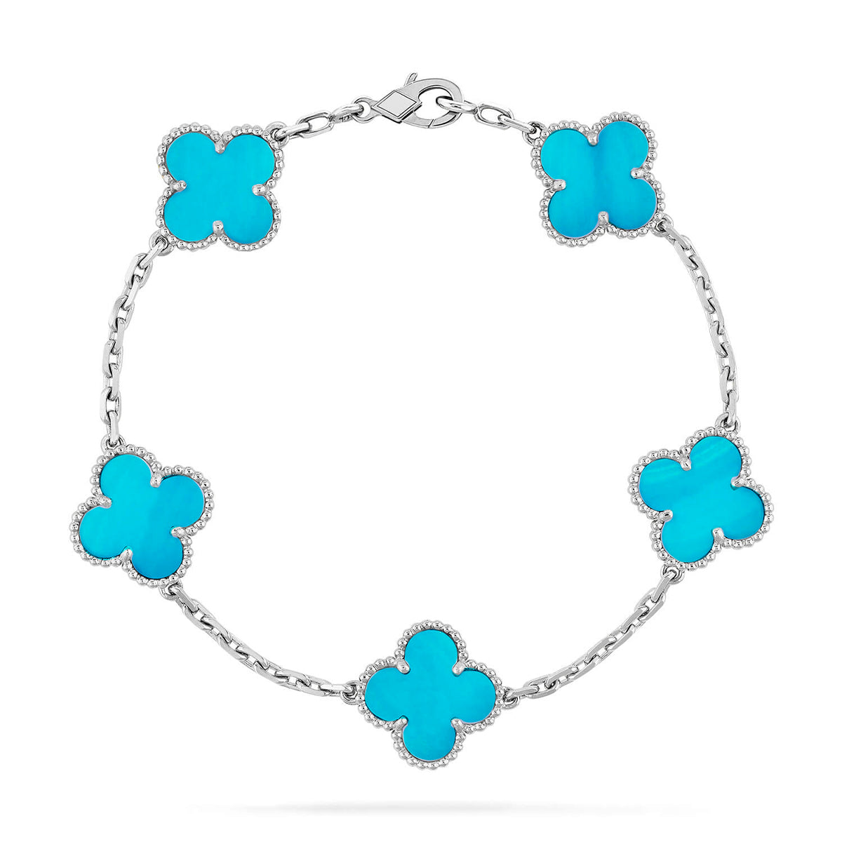 [⭐Veyra] CLOVER 5 MOTIF TURQUOISE BRACELET COLLECTION