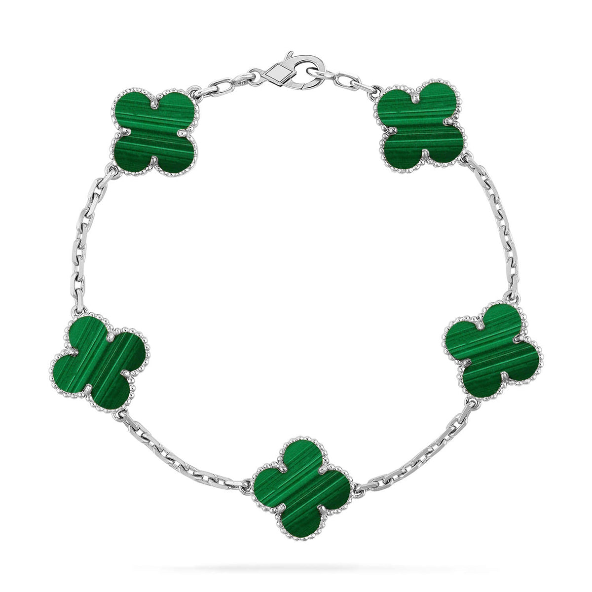 [⭐Veyra] CLOVER 5 MOTIF MALACHITE BRACELET COLLECTION
