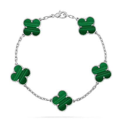 [⭐Veyra] CLOVER 5 MOTIF MALACHITE BRACELET COLLECTION