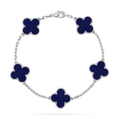 [⭐Veyra]CLOVER 5 MOTIF LAPIS LAZULI BRACELET COLLECTION