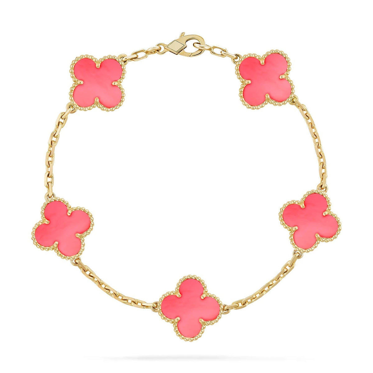 [⭐Veyra] CLOVER 5 MOTIFS  PINK MOP BRACELET COLLECTION