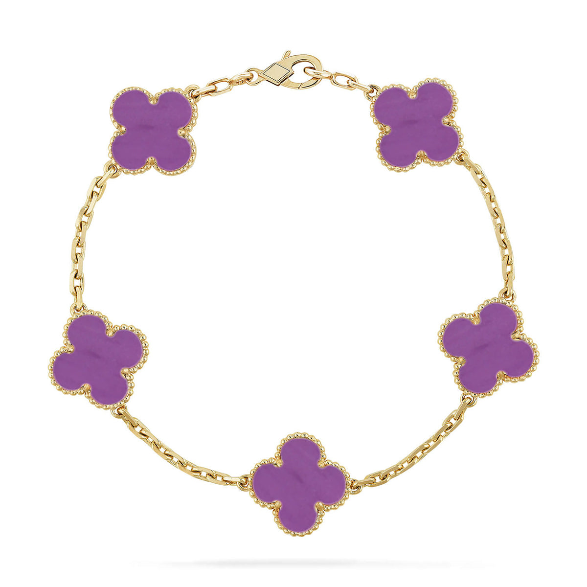 [⭐Veyra] CLOVER 5 MOTIF VIOLET BRACELET COLLECTION