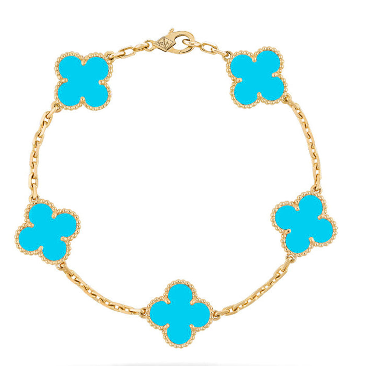 [⭐Veyra] CLOVER 5 MOTIF TURQUOISE BRACELET COLLECTION